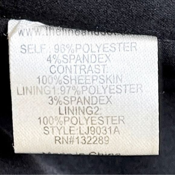 Line & Dot Leather Trim Tuxedo Blazer Jacket size medium - Picture 8 of 11